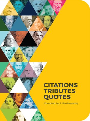 cover image of Citations Tributes Quotes